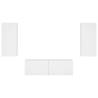 3 Piece TV Wall Cabinets with LED Lights - White | Hipomarket