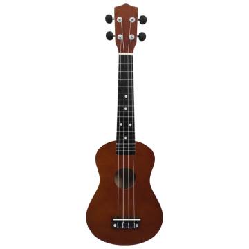 Soprano Ukulele Set for Kids - Dark Wood 23" | Hipo Market