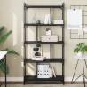 Bookcase 5-Tier Black 76x32x158 cm Engineered Wood Colour black Quantity in Package 1 Height 158 cm 