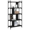 5-Tier Black Bookcase - Stylish & Durable | HipoMarket