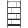 5-Tier Black Bookcase - Stylish & Durable | HipoMarket