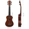 Soprano Ukulele Set for Kids - Dark Wood 23" | Hipo Market