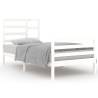 White Solid Wood Bed Frame 90x200 cm - Modern Design