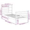 White Solid Wood Bed Frame 90x200 cm - Modern Design