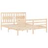 Solid Wood King Size Bed Frame with Headboard - HipoMarket