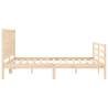 Solid Wood King Size Bed Frame with Headboard - HipoMarket