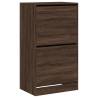 Shoe Cabinet with 2 Flip-Drawers in Brown Oak - Hipomarket