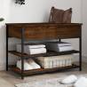 Shoe Bench Brown Oak - Stylish Storage Solution | Hipo Market