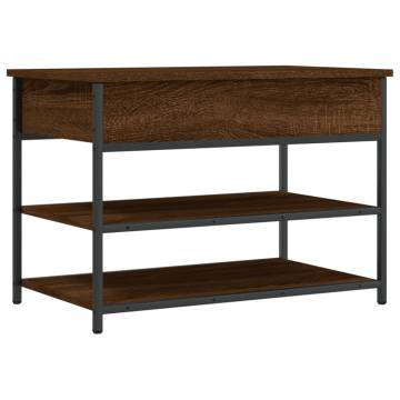 Shoe Bench Brown Oak - Stylish Storage Solution | Hipo Market