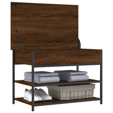 Shoe Bench Brown Oak - Stylish Storage Solution | Hipo Market