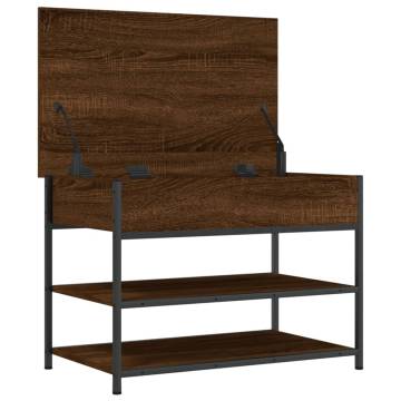 Shoe Bench Brown Oak - Stylish Storage Solution | Hipo Market