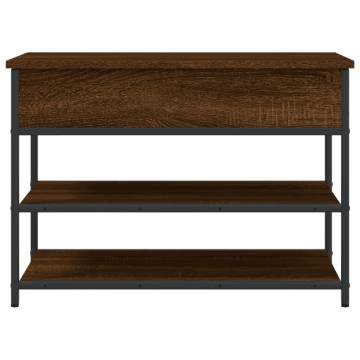 Shoe Bench Brown Oak - Stylish Storage Solution | Hipo Market