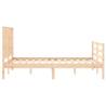 Solid Wood Bed Frame with Headboard 140x190 cm - Hipomarket