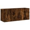 5 Piece Smoked Oak TV Wall Units - Stylish & Space-Saving