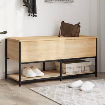 Storage Bench Sonoma Oak - Stylish & Functional | HipoMarket