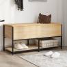 Storage Bench Sonoma Oak 100x42.5x47 cm Engineered Wood Colour sonoma oak Size 100 x 42.5 x 47 cm 