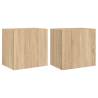 Sonoma Oak TV Wall Cabinets - 2 pcs | Durable & Versatile Design