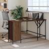 Desk Brown Oak 141x141x75 cm Engineered Wood Colour brown oak 