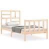 Solid Wood Bed Frame with Headboard 90x200 cm | HipoMarket