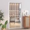 Elegant White Interior Door with Glass & Aluminium - 102.5x201.5 cm