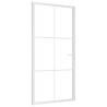 Elegant White Interior Door with Glass & Aluminium - 102.5x201.5 cm