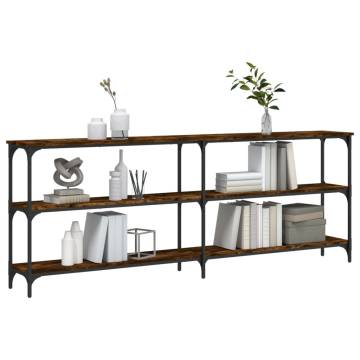 Stylish Smoked Oak Console Table - 200x29x75 cm | HipoMarket