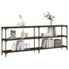 Stylish Smoked Oak Console Table - 200x29x75 cm | HipoMarket