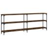 Stylish Smoked Oak Console Table - 200x29x75 cm | HipoMarket