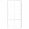 Elegant White Interior Door with Glass & Aluminium - 102.5x201.5 cm