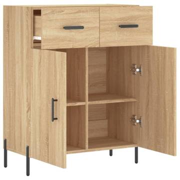 Sonoma Oak Sideboard - Modern Engineered Wood Furniture