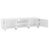 Stylish White TV Cabinet - 140x40x35 cm Engineered Wood