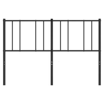 Stylish Black Metal Headboard 160 cm - Hipomarket