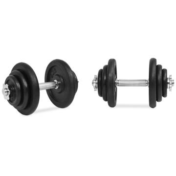 18 Piece Dumbbell Set - 40 kg Cast Iron Weight Set