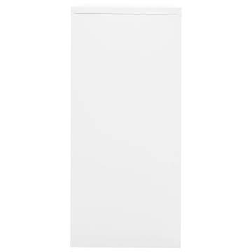 Filing Cabinet White 90x46x103 cm - Durable Steel Design