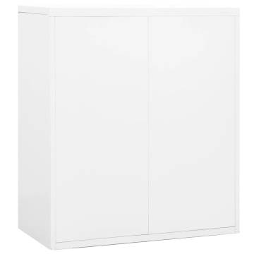 Filing Cabinet White 90x46x103 cm - Durable Steel Design