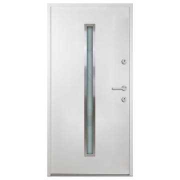 Elegant White Aluminium Front Door 90x200 cm | Hipomarket