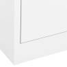 Filing Cabinet White 90x46x103 cm - Durable Steel Design