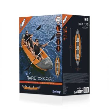 Bestway Hydro-Force Rapid x3 Inflatable Kayak Set - Fun on Water