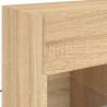 Sonoma Oak TV Wall Cabinet with LED Lights - 58.5x30x60.5 cm