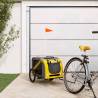 Pet Bike Trailer Yellow and Grey Oxford Fabric and Iron Colour yellow Size 133.5 x 69 x 73.5 cm 