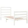 White Solid Wood Pine Bed Frame 90x190 cm - Single