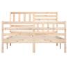 Solid Wood Bed Frame 140x200 cm - Timeless Design | HipoMarket