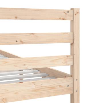 Solid Wood Bed Frame 140x200 cm - Timeless Design | HipoMarket