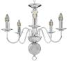 Chandelier Silver 5 x E14 Bulbs - Elegant Home Lighting