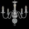 Chandelier Silver 5 x E14 Bulbs - Elegant Home Lighting