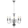 Chandelier Silver 5 x E14 Bulbs - Elegant Home Lighting