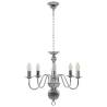 Chandelier Silver 5 x E14 Bulbs - Elegant Home Lighting