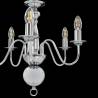 Chandelier Silver 5 x E14 Bulbs - Elegant Home Lighting