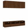 5 Piece Brown Oak TV Wall Units | Maximize Your Living Space