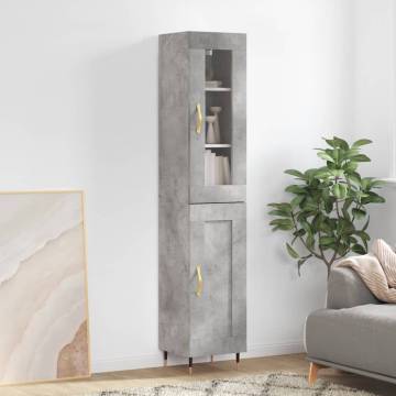 Highboard Concrete Grey - Stylish Storage Solution | Hipo Market